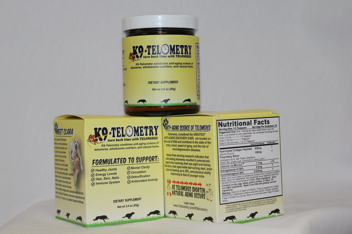 K9-Telometry - Telomere Focused Anti-Aging Supplement for Dogs